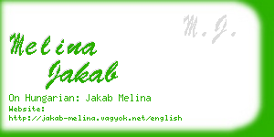 melina jakab business card
